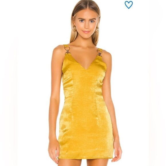 NWT superdown jasmine buckle dress marigold yellow - Picture 1 of 6
